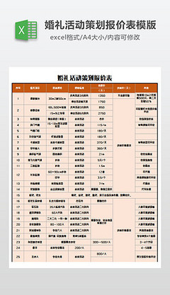 甜蜜啟程——專屬婚慶策劃方案與報(bào)價(jià)單